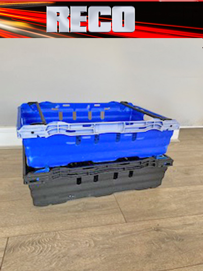 15 x Plastic Bale Arm Crates 600 x 400 x 200mm Storage Boxes 