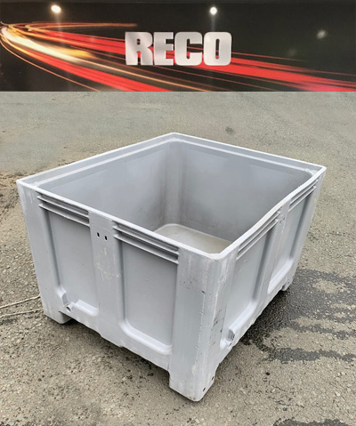 Used Plastic Pallet Boxes Grey