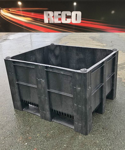 Once Used Dolav Style Plastic Pallet Boxes Black