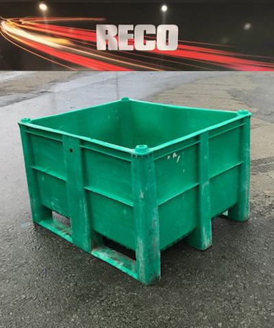 Used Dolav Style Plastic Pallet Boxes Green
