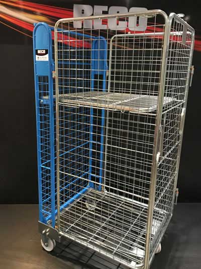 New 4 Sided Mesh A Frame Nestable Roll Cage Blue Trombone
