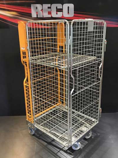 New 4 Sided Mesh A Frame Nestable Roll Cage Yellow Trombone