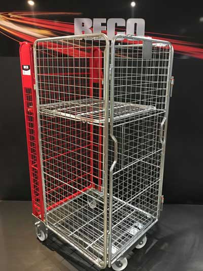New 4 Sided Mesh A Frame Nestable Roll Cage Red Trombone