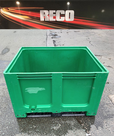 Used Plastic Pallet Boxes Green